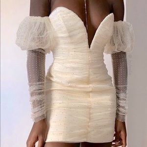 House Of CB Mini Ivory Dress